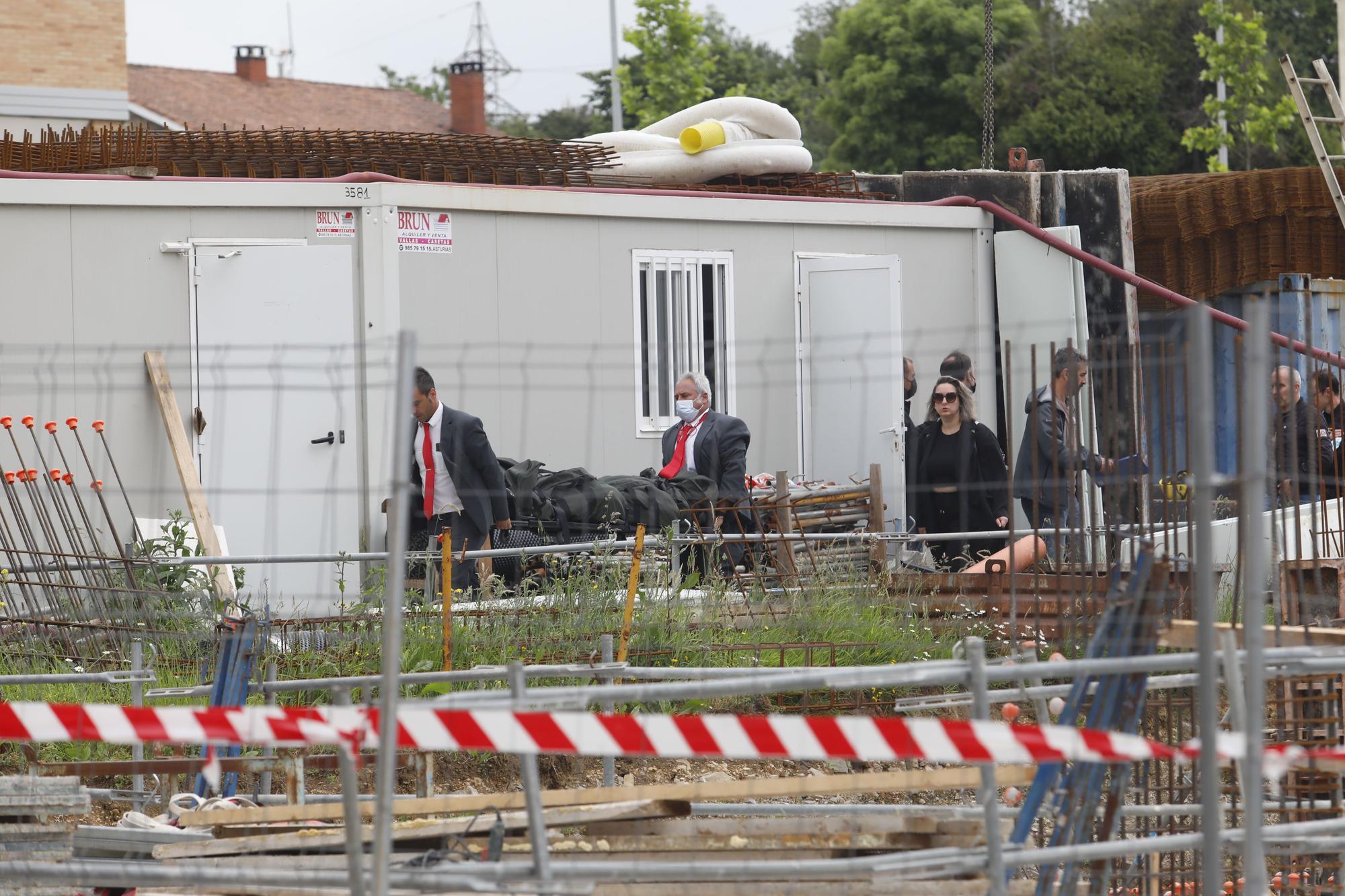 En imágenes: Accidente laboral en Gijón