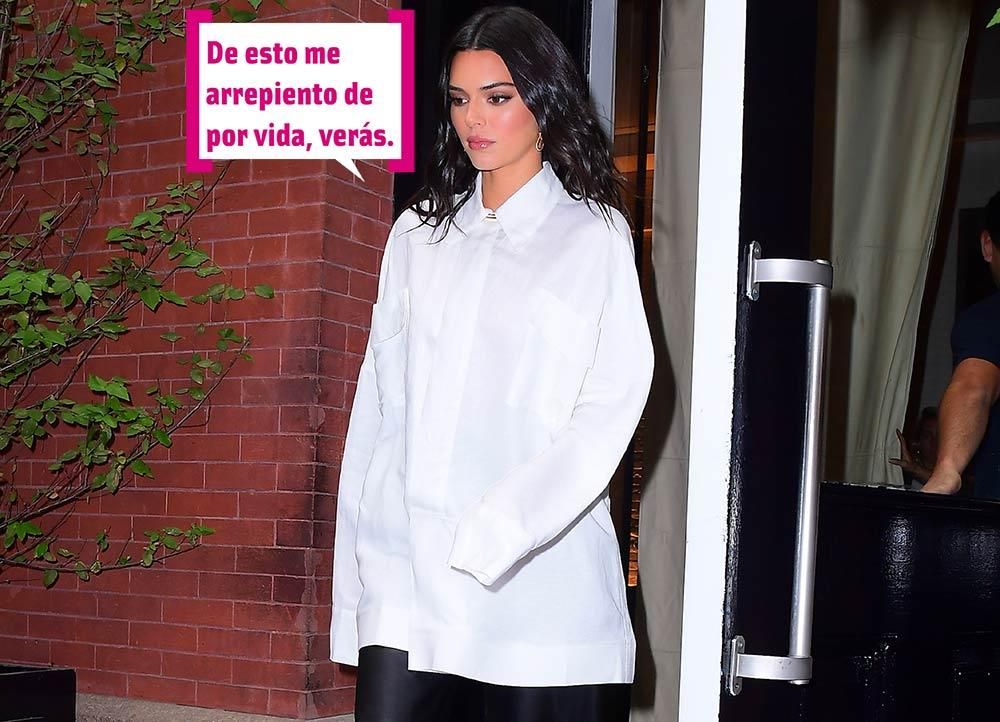 Kendall Jenner saliendo de un restaurante en Nueva York