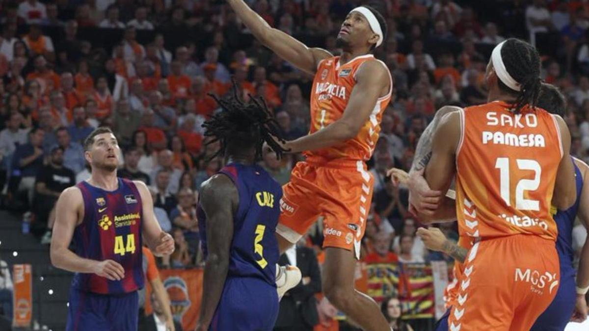 Un momento del Valencia Basket - Barcelona