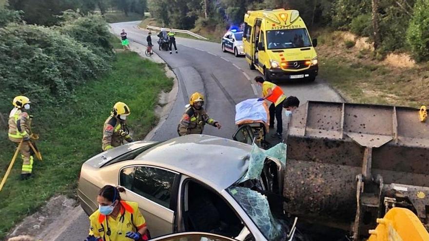 Els serveis d&#039;emergència treballant en un accident el 2020 a Breda