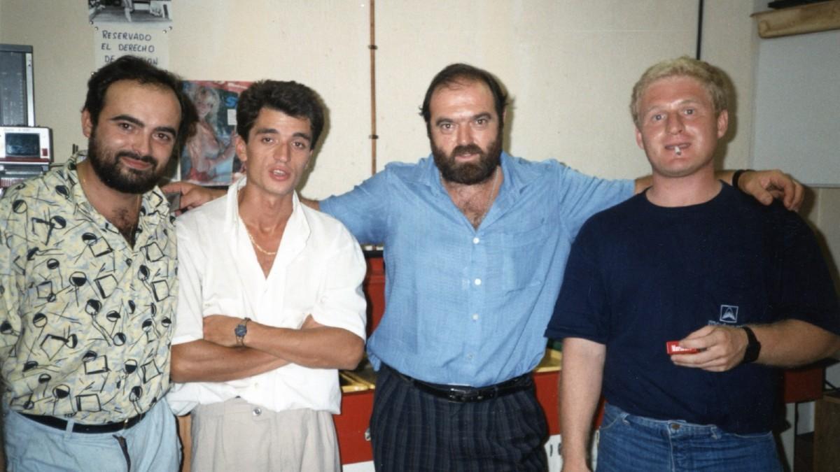 De izquierda a derecha: los fotógrafos Ignasi Paredes, Ferran Zueras, Antoni Campañà y Czibor