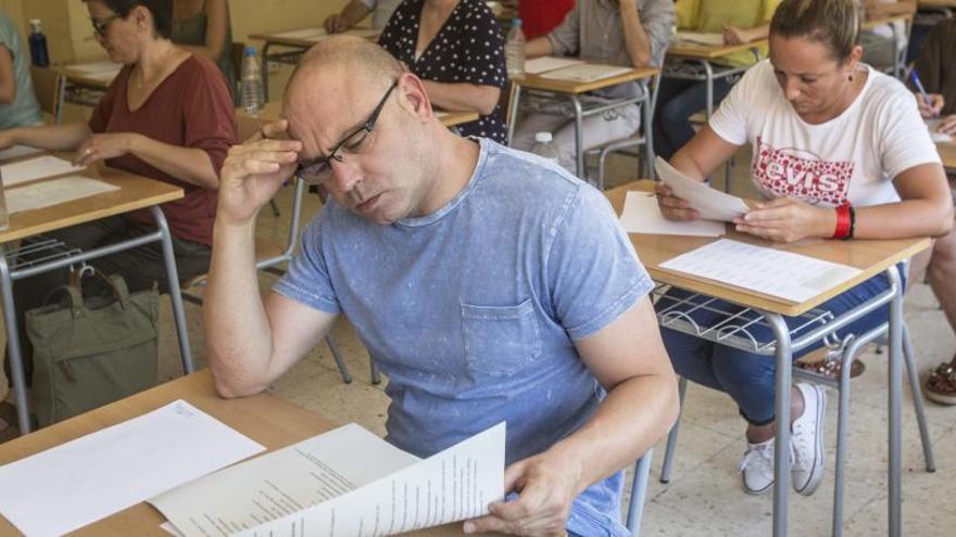 Aspirantes durante las últimas oposiciones a la enseñanza