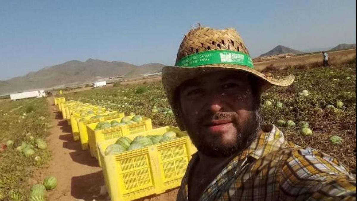 Blandón, en una foto en el lugar en el que trabajaba.