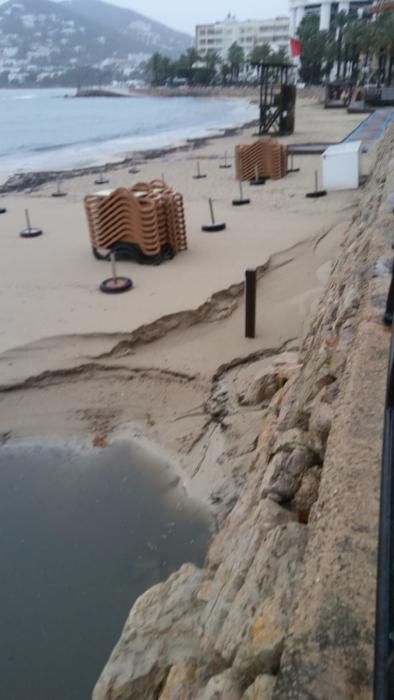 Caos y calles inundadas en Ibiza por la lluvia (27 agosto 2019)