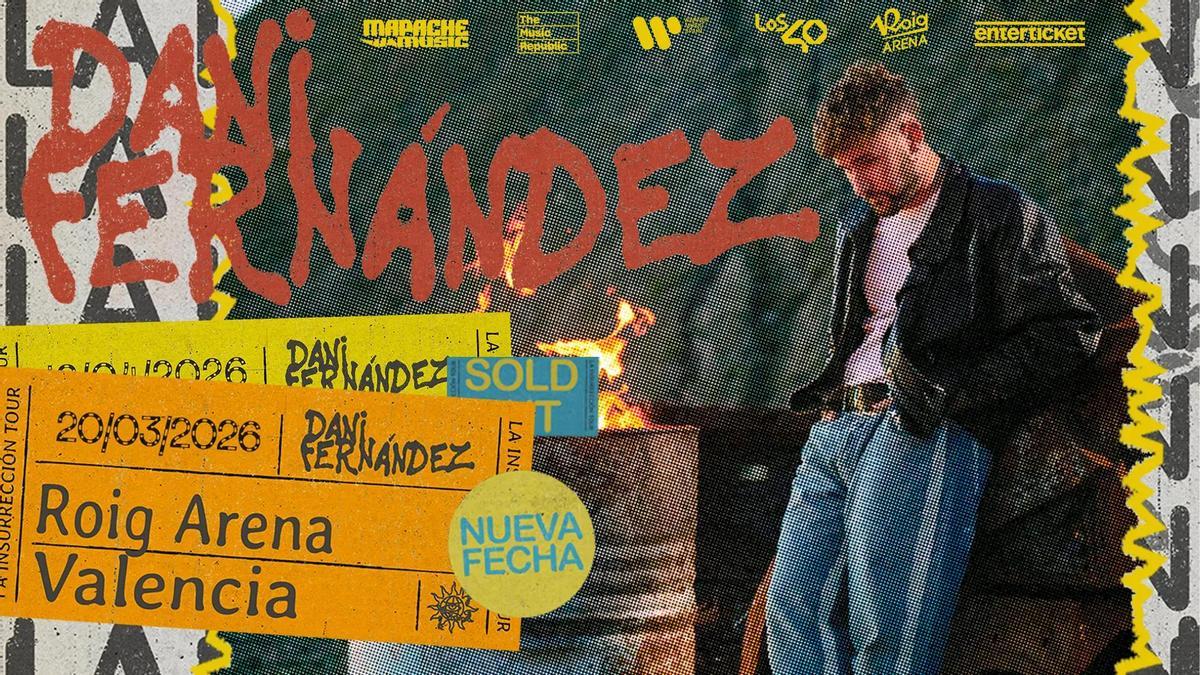 Dani Fernández actuará en el Roig Arena.