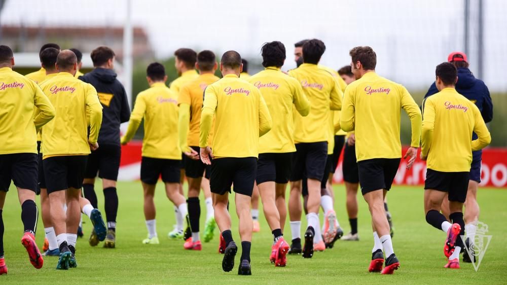 Entrenamiento del Sporting en Mareo.