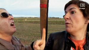 Empar Moliner i Ferran Torrent, en globus per terres valencianes.