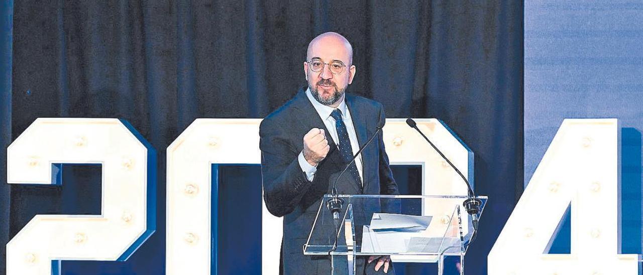 El presidente del Consejo Europeo, Charles Michel, en un congreso reciente de su partido, Movimiento Reformista.