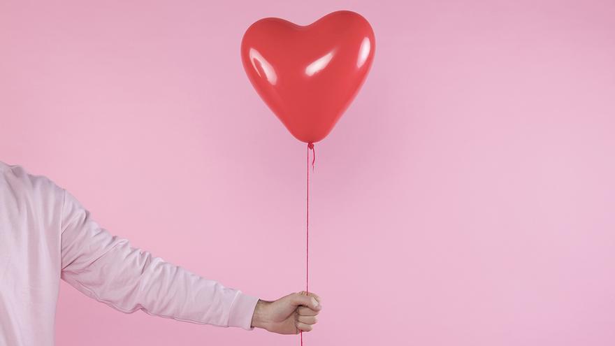 Globo en forma de corazón para San Valentín.