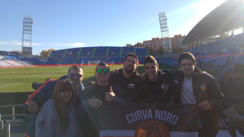 Aficionados del Valencia en Getafe