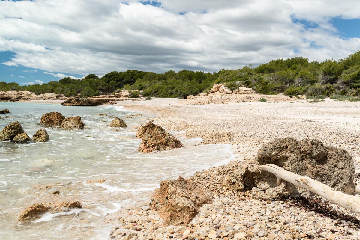 Es el escondite de pequeñas calas de roca y grava.