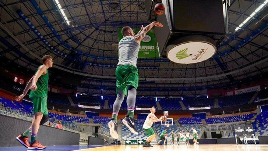 El Unicaja sigue sin poder entrenar en el Carpena por el estado de alarma.