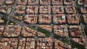 A vista de pájaro, el Eixample de Barcelona