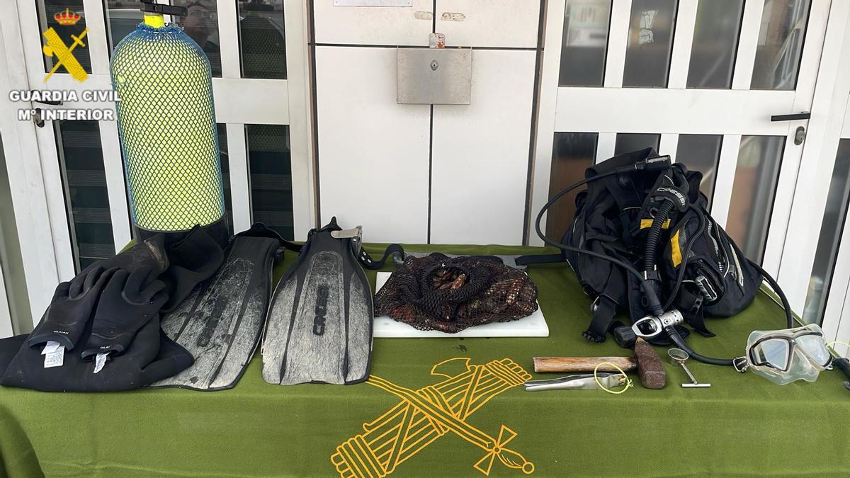 Material incautado de la persona detenida