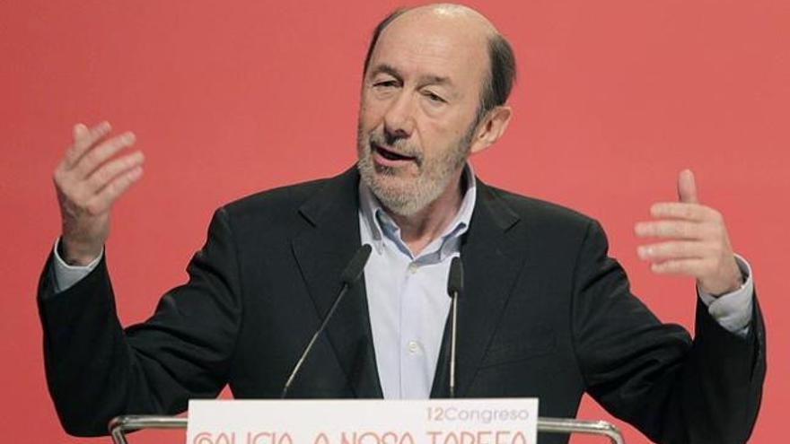 Rubalcaba, este domingo en Santiago.