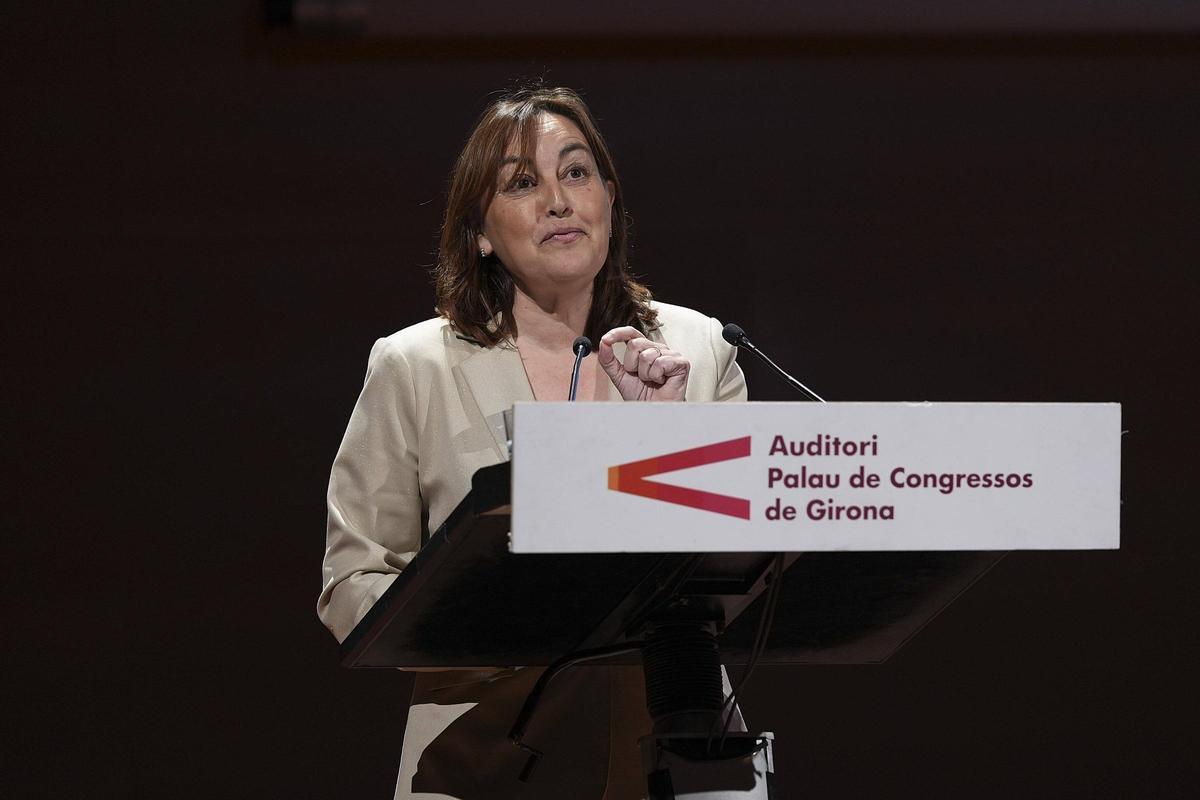 Sílvia Paneque en la cloenda de l'acte.