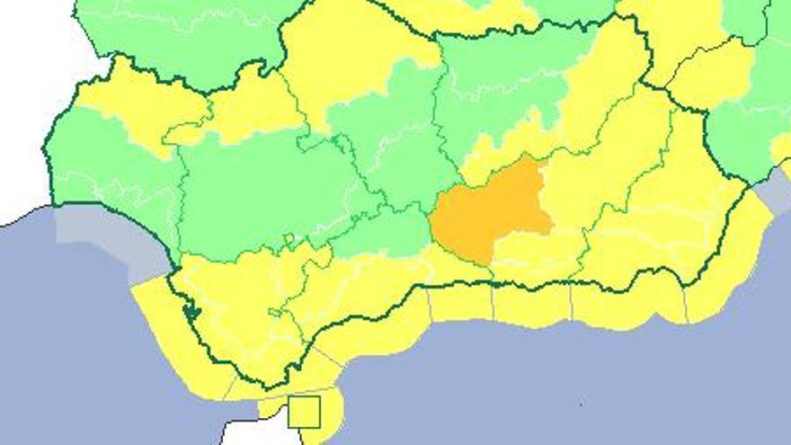 Martes en alerta amarilla en Málaga por lluvia, nieve y vientos