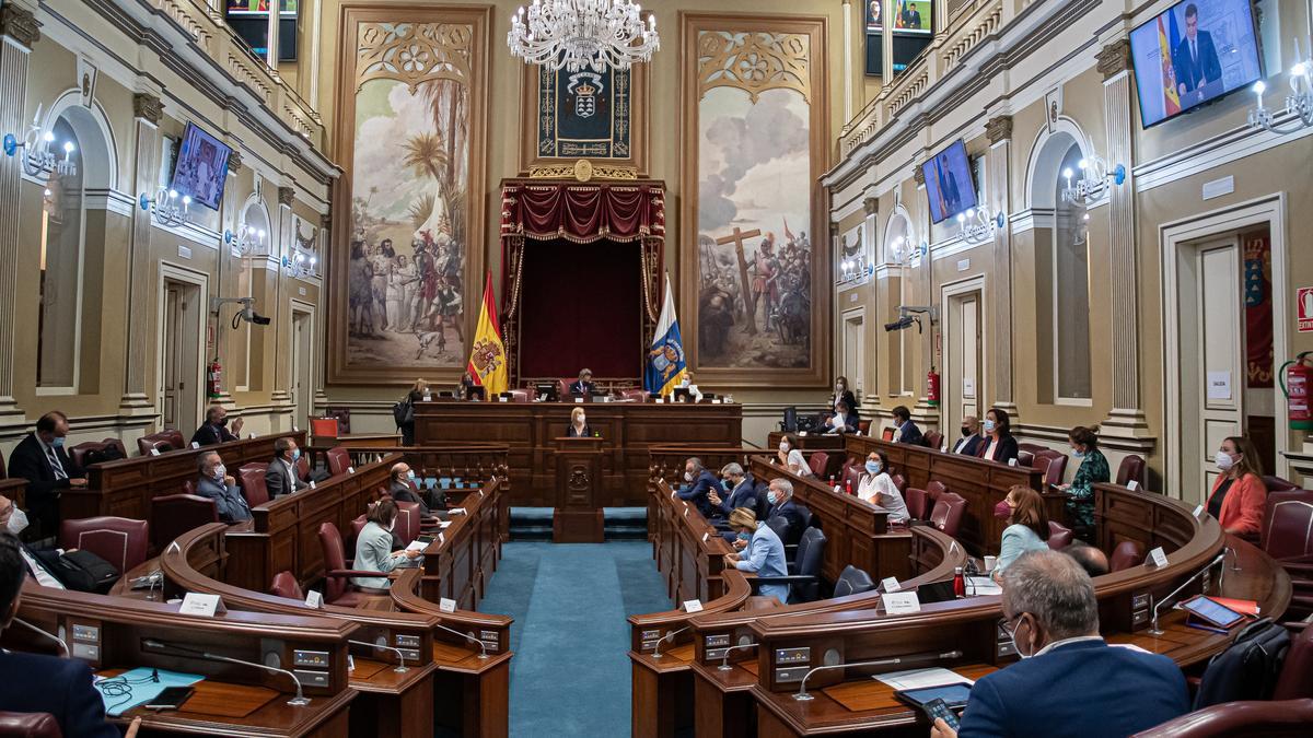 Pleno del Parlamento de Canarias.