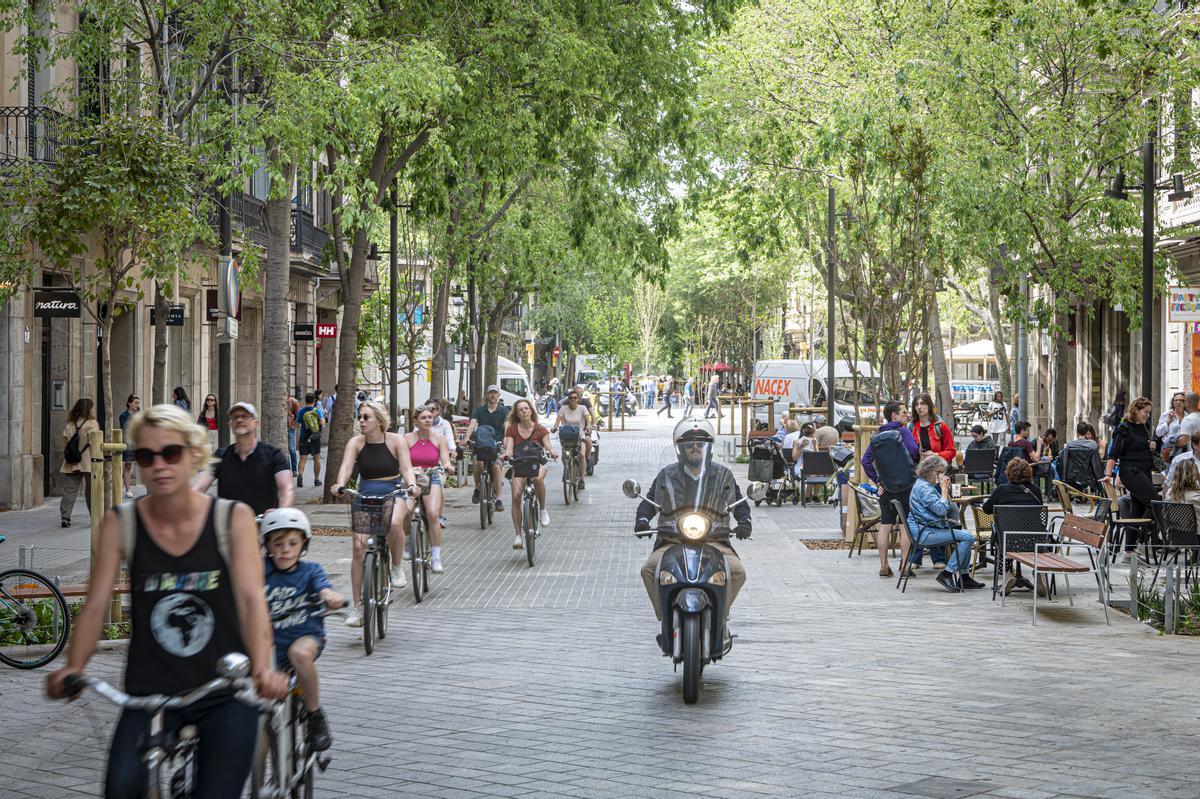 La calle de Consell de Cent.