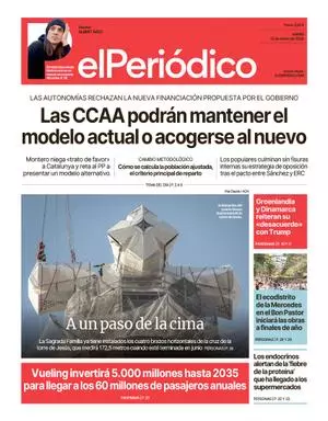 La portada de EL PERIÓDICO del 15 de enero de 2026