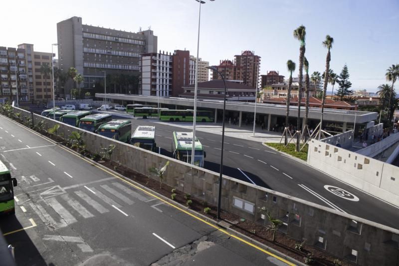 El presidente del Cabildo de Tenerife, Pedro Martín, y el director insular de Movilidad, José Alberto León, asisten a la inauguración de la estación de guaguas de Puerto de la Cruz | 22/11/2019 | Fotógrafo: Delia Padrón