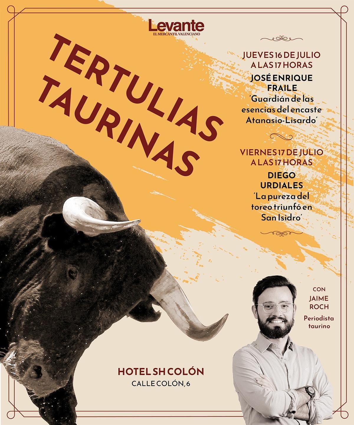 Cartel anunciador de las tertulias taurinas