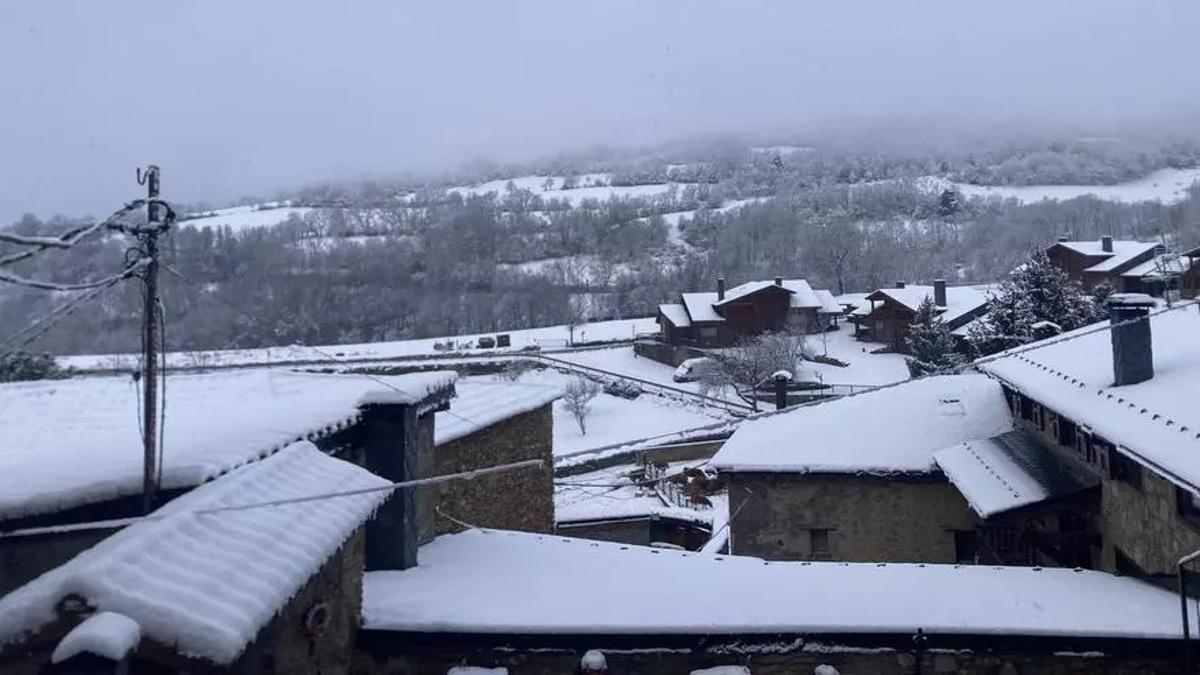 La nueva nevada este lunes en Prullans