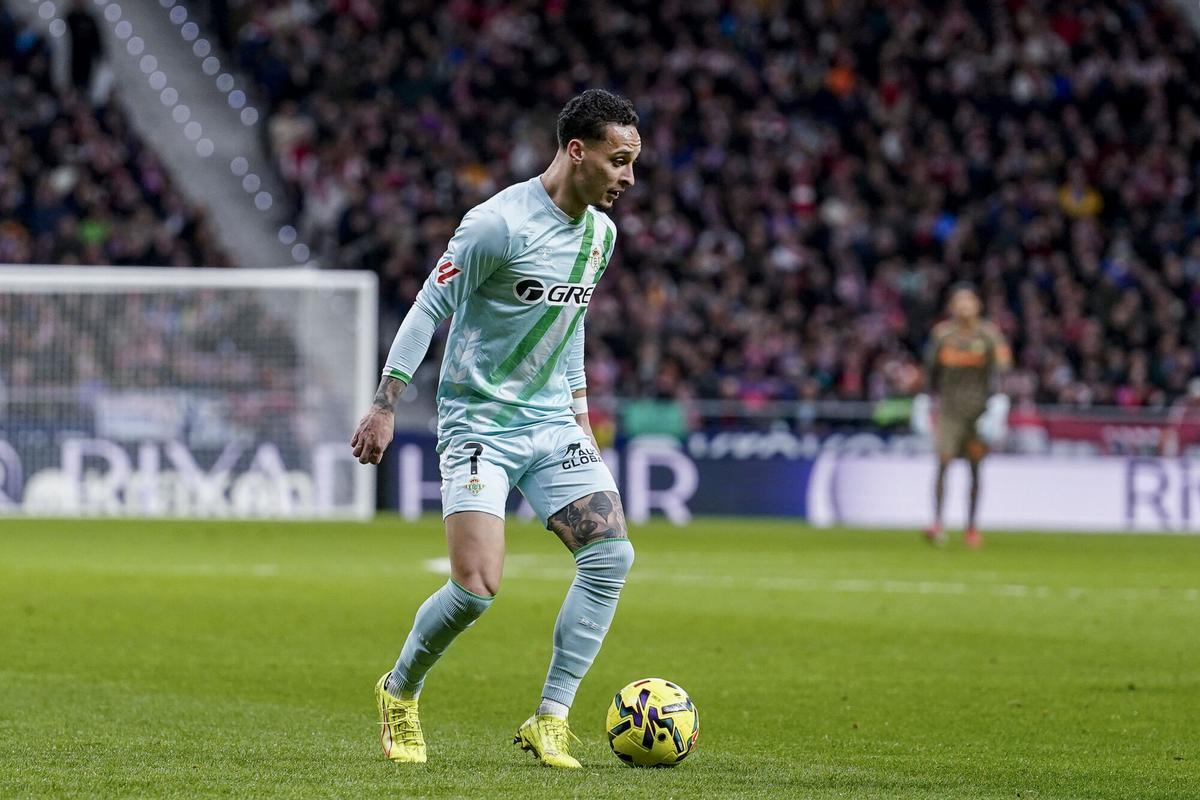 Antony, durante el Atlético de Madrid-Betis en el Metropolitano de la jornada 23 de LaLiga EA Sports