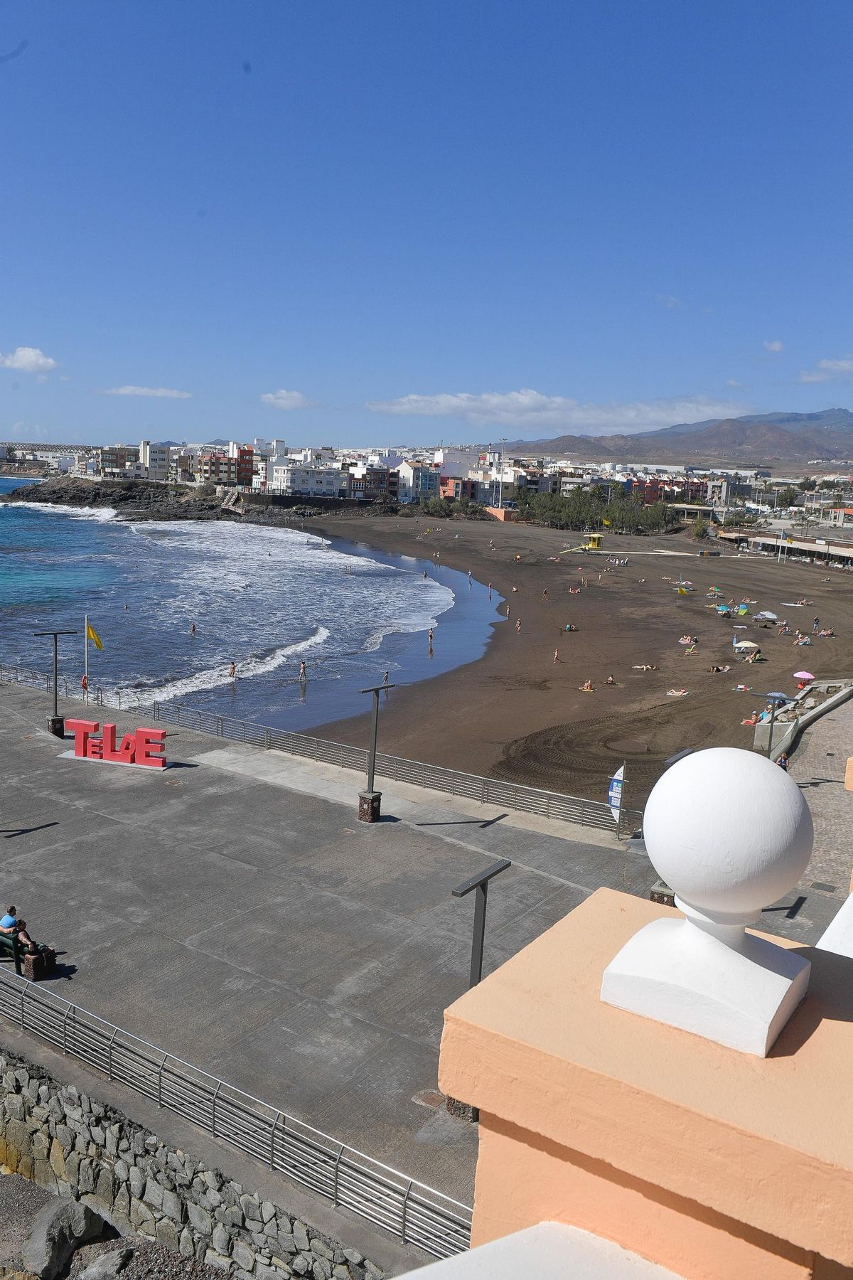 Time in the Canary Islands on Melenara beach, in Telde.