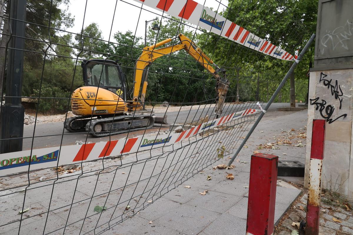 Maquinaria pesada este lunes en las obras de reurbanización