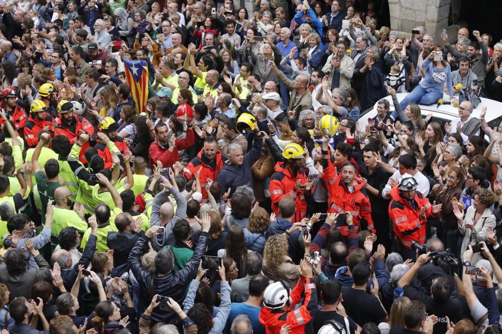 Concentració davant de la subdelegació del govern espanyol a Girona