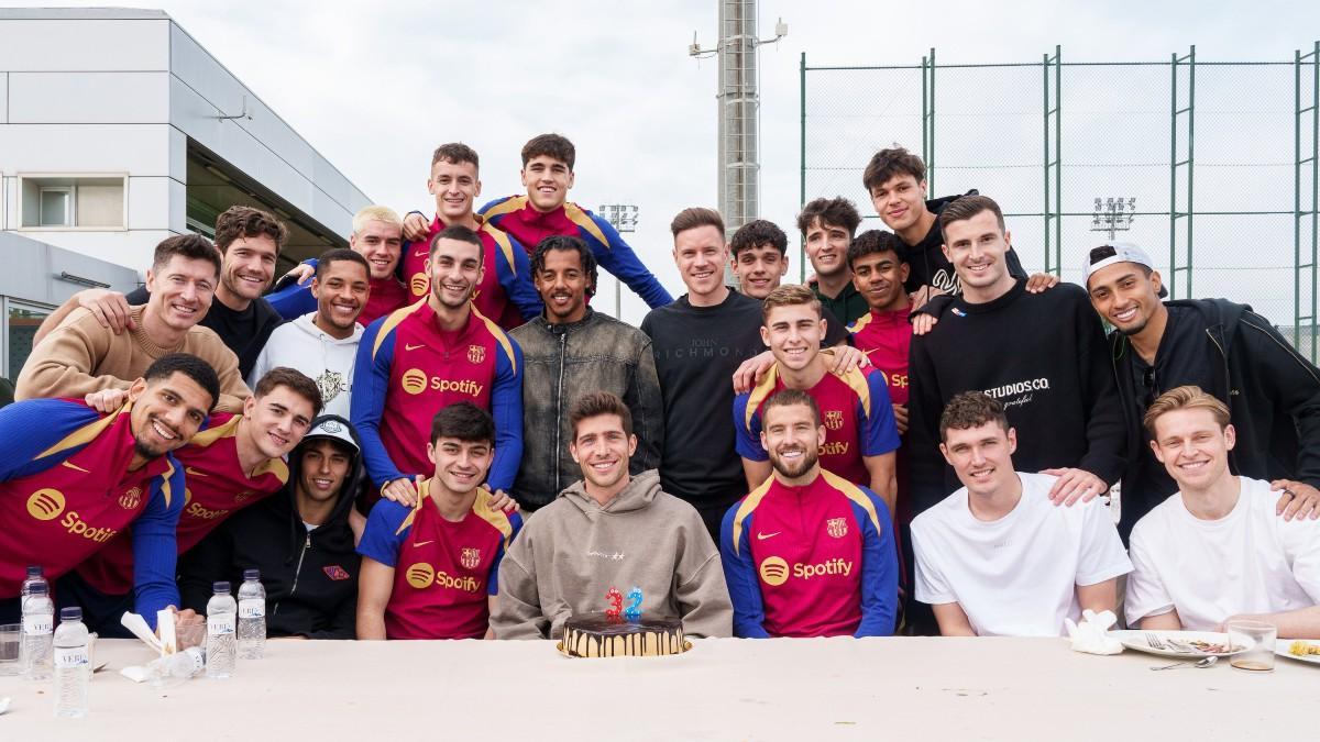 La celebración de Sergi Roberto