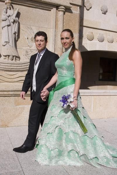 Silvia fominaya y su ex marido, el día de su boda.