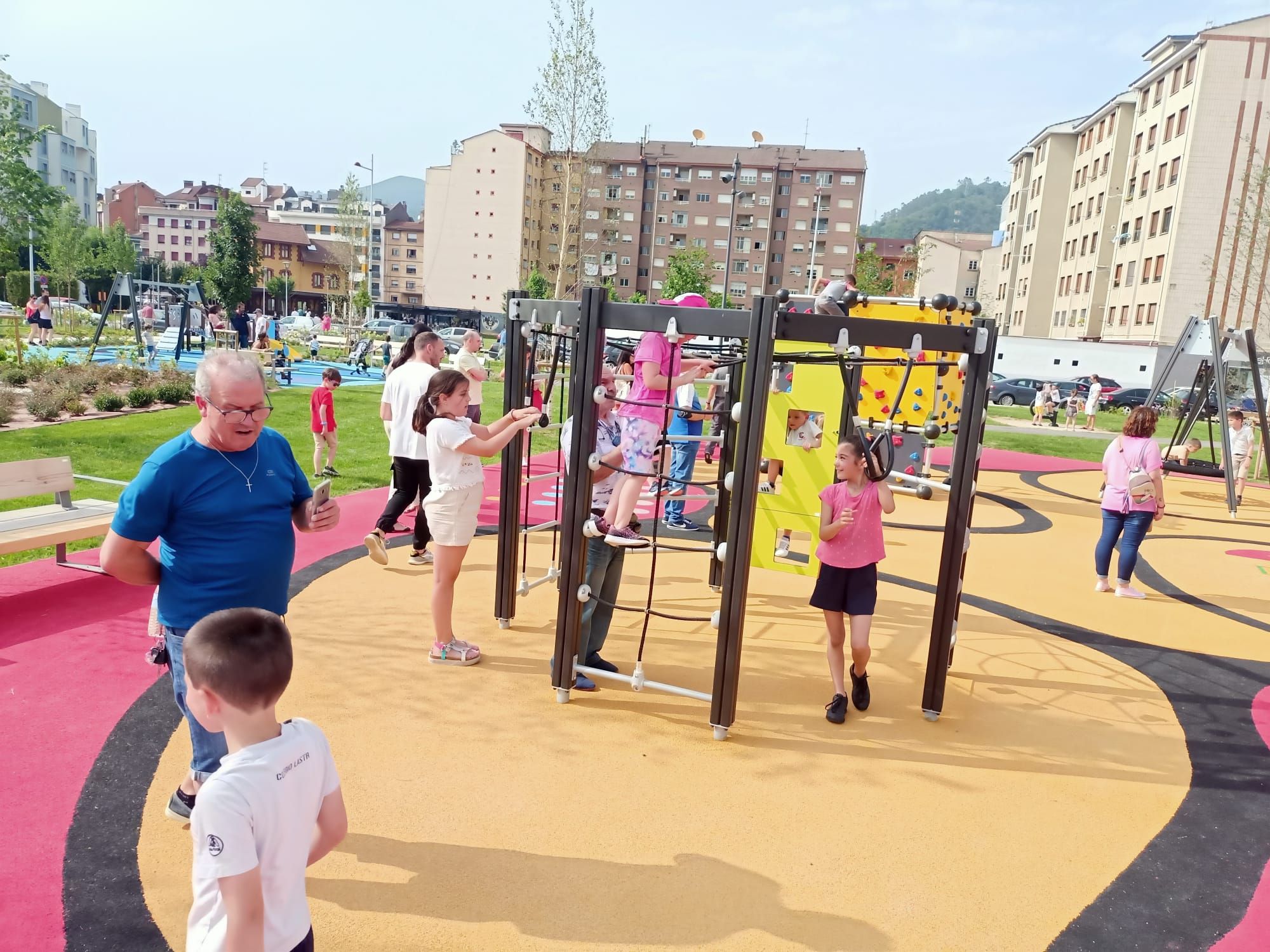 Inauguración del parque de la Mayacina, en Mieres