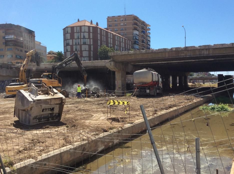 Obras del metro al comienzo de la Alameda