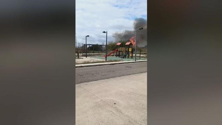 Incendio en la zona de La Punta esta mañana de viernes