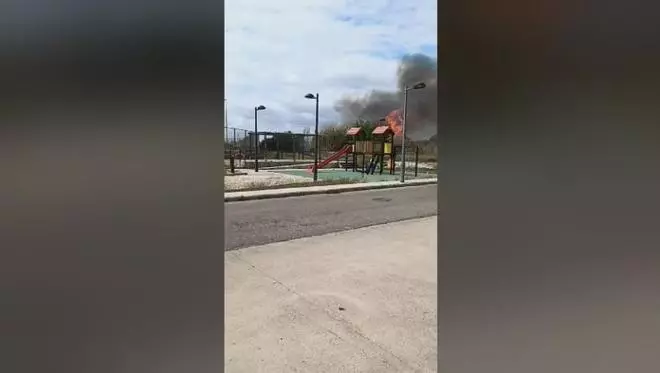 Incendio en la zona de La Punta esta mañana de viernes