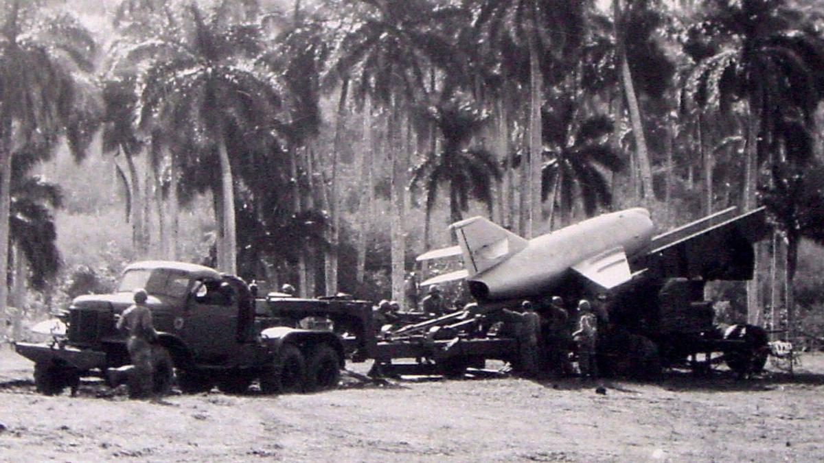 Batería antiaérea en Cuba, en octubre de 1962.