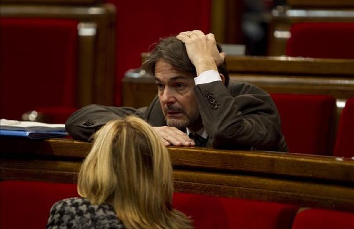El secretari general de CDC i diputat Oriol Pujol, el 13 de febrer, al Parlament. ALBERT BERTRAN El secretari general de CDC i diputat Oriol Pujol, el 13 de febrer, al Parlament. ALBERT BERTRAN