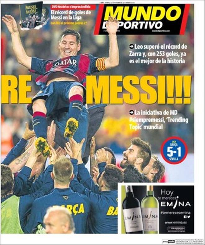 Messi, protagonista en las portadas de medio mundo