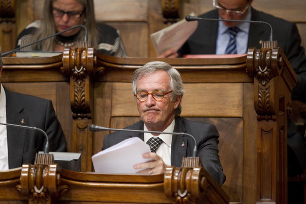 Xavier Trias, el 27 d’abril passat, durant un ple de l’ajuntament. Xavier Trias, el 27 d’abril passat, durant un ple de l’ajuntament.