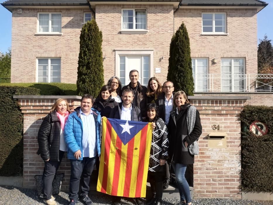 Visita de Junts per Manresa a Puigdemont