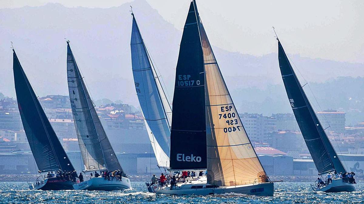 Imagen de la regata de ayer.