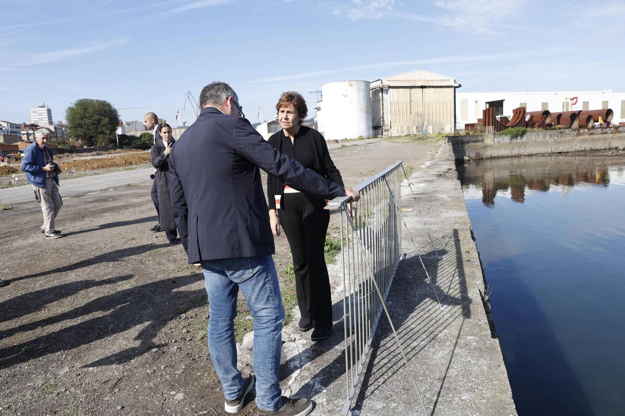 Así avanzan los trabajos en los terrenos de Naval Gijón (en imágenes)