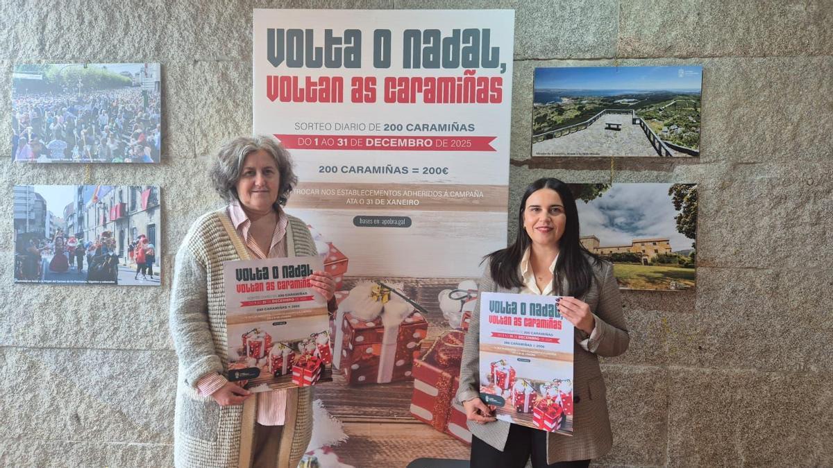 Amparo Cerecedo, esquerda, e Sara Sánchez, na presentación da campaña.