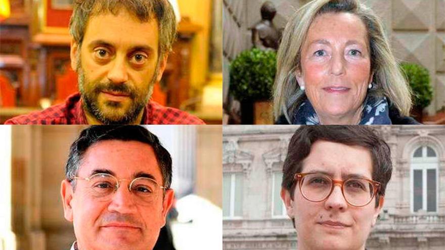 Desde arriba (izda-dcha): Ferreiro, Gallego, Dapena y Veira.