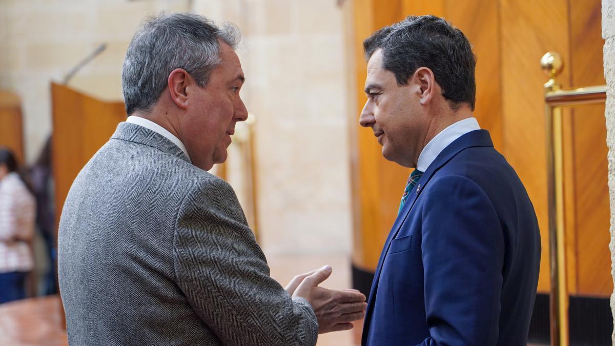 Juan Espadas y Juanma Moreno, en una foto de archivo.