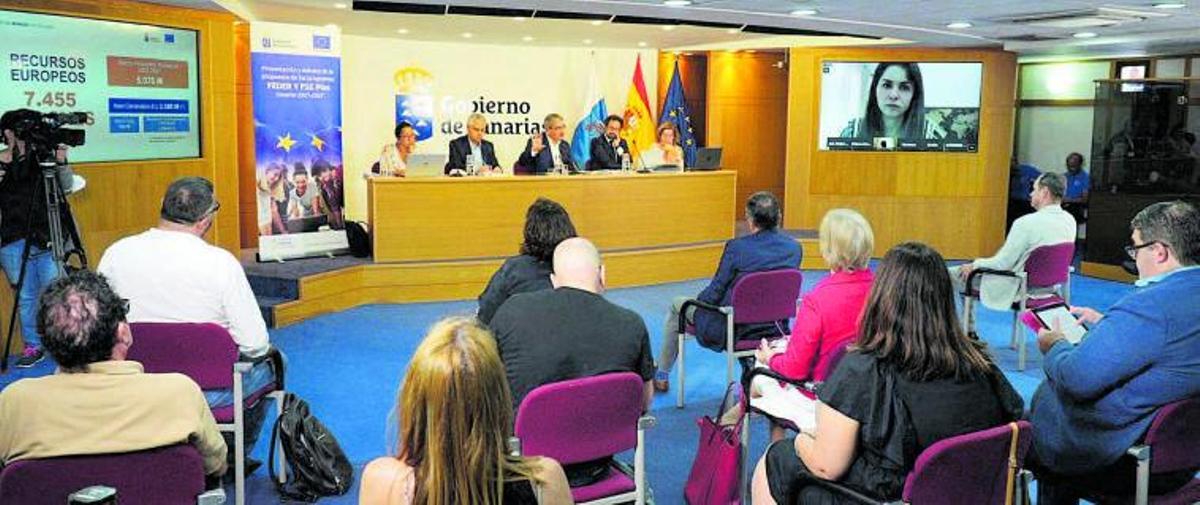 Reunión del consejero de Hacienda, Román Rodríguez, con instituciones y agentes económicos y sociales.