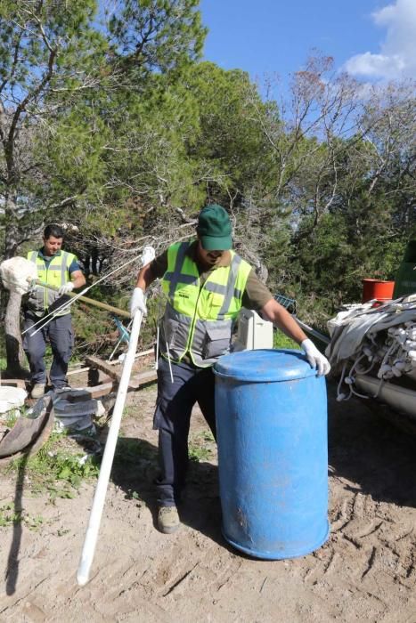 80 trabajadores limpian el Parque Natural