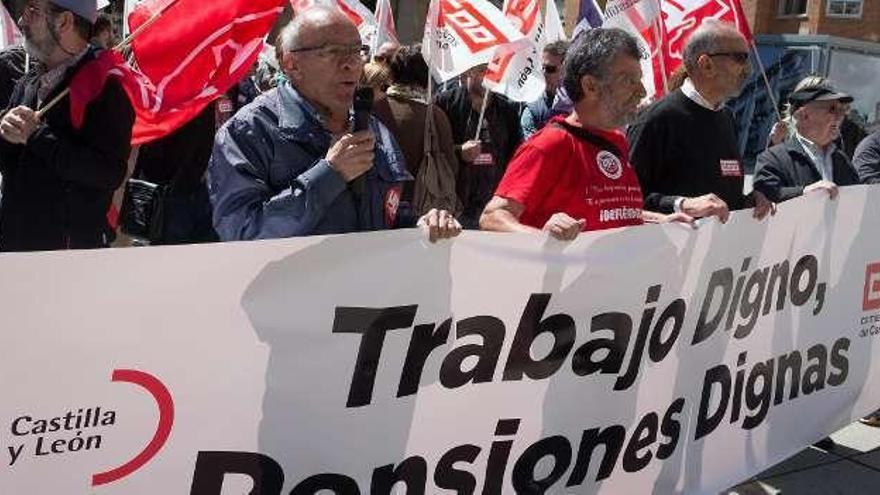 Concentración de pensionistas en Zamora.